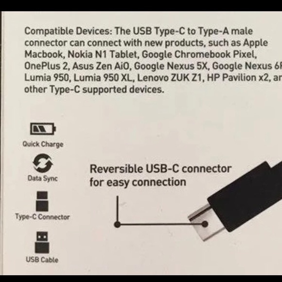 USB Type C Cable. 4 Ft. - Picture 4 of 4